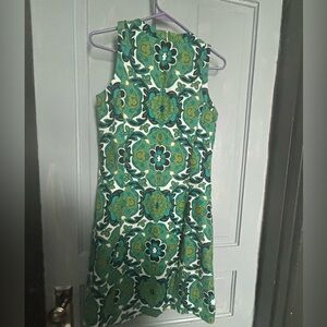 Ann Taylor Retro green summer dress size 4